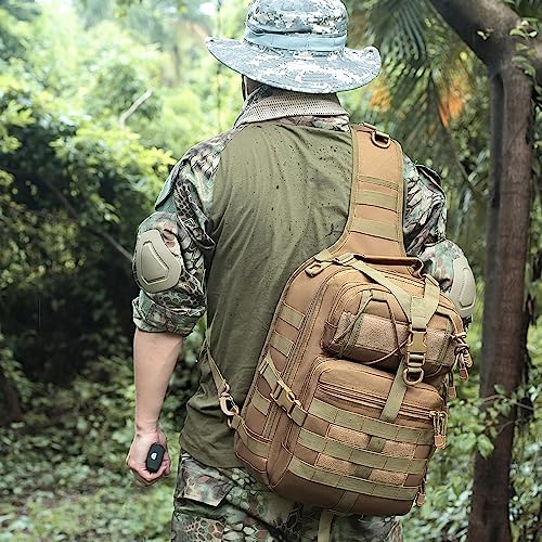 CIADAZ Bolsa Sling Tática Mochila Militar de Ombro Mochila Molle Assault Range Bag