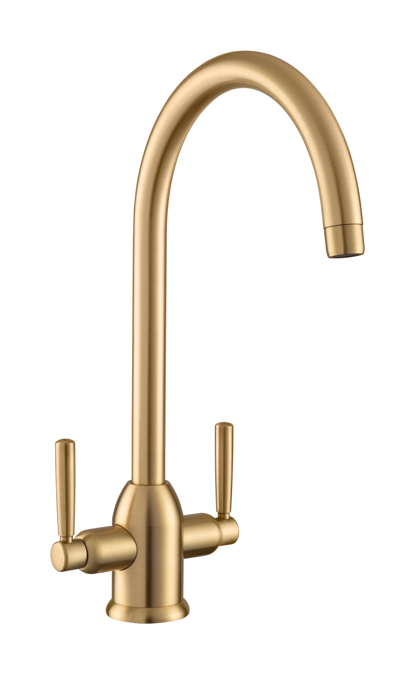 Grifo de latón Rangemaster TPM1BB Parma con doble palanca y sujetadores cepillados
