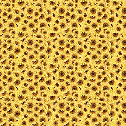 18 x 12 Floral HTV Sunflower 02 Flowers Printed Heat Transfer Vinyl Craft Pattern Sheet
