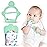Vicloon Silicone Teething Mitt, 2Pcs Mitten With Adjustable Strap, Crinkle Sound and Textured, Self-Soothing Chew Toys for 0-6 Month Infants