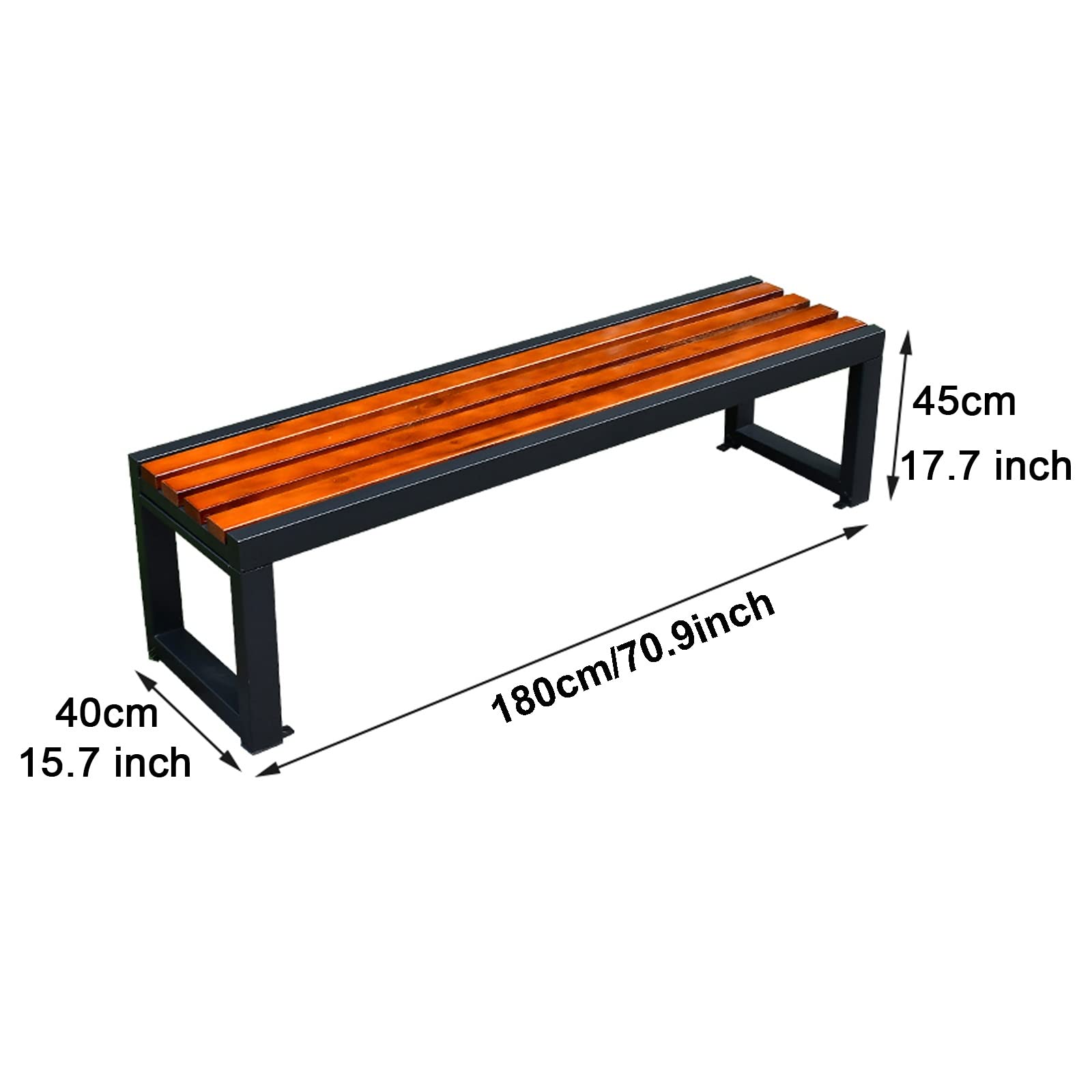 Outdoor Bench, Garden Bench, Metal Park Bench Cast Iron Outdoor