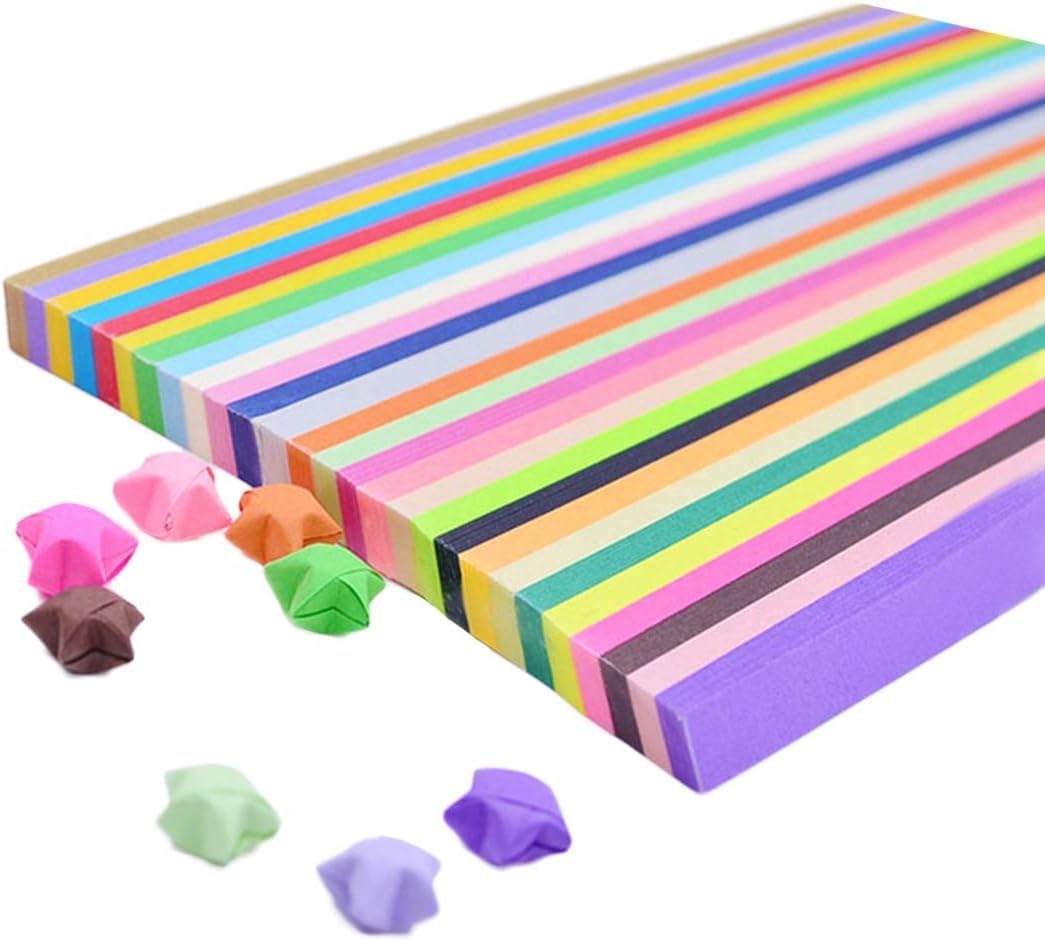 Multicolor Quilling Paper Strips, 1350 Rectangular Strips, 39cm x 5mm, 27 Colors for Crafting, Decoration, DIY Projects