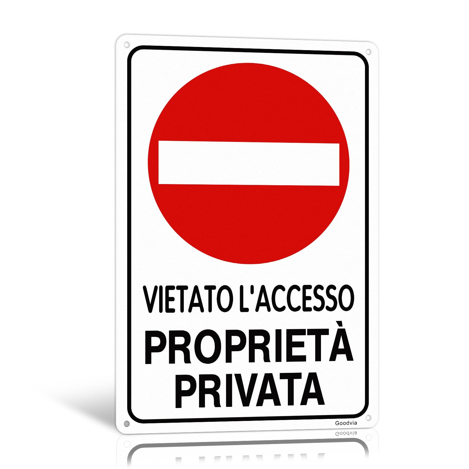 Cartello 'Proprietà Privata' In Alluminio – Dimensioni 30x20 Cm – Segnale Resistente Per Esterno E Interno, Targotimbri