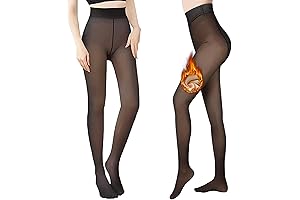 220g More Warmth Black Tights for Women: Fleece Lined Tights for Comfort, Style, and Warmth