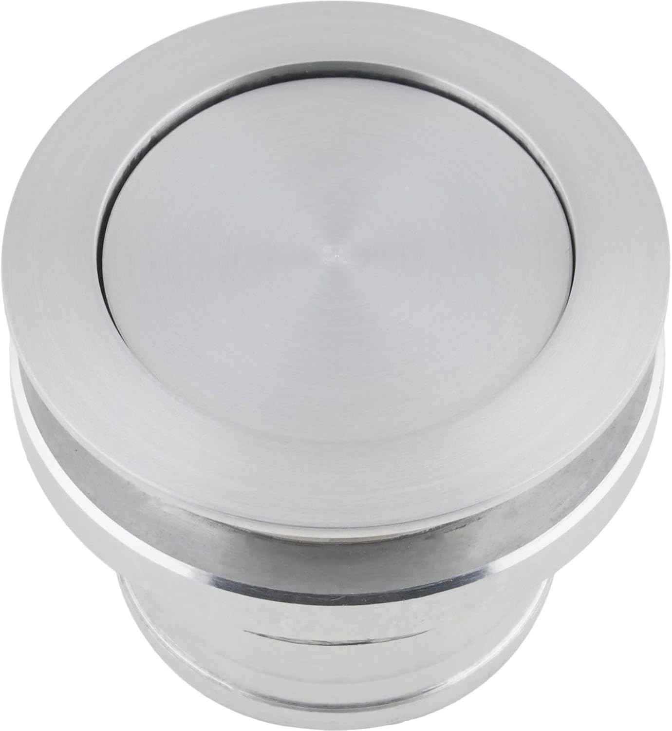 Speedway Motors Aluminum Pop Top Fuel Filler Cap, 1-3/4 Inch ID Hose Compatible, Flush Mount Design, 2-1/2 Inch Surface Diameter, Easy Pop-Up Access, Sleek and Low-Profile Gas Cap