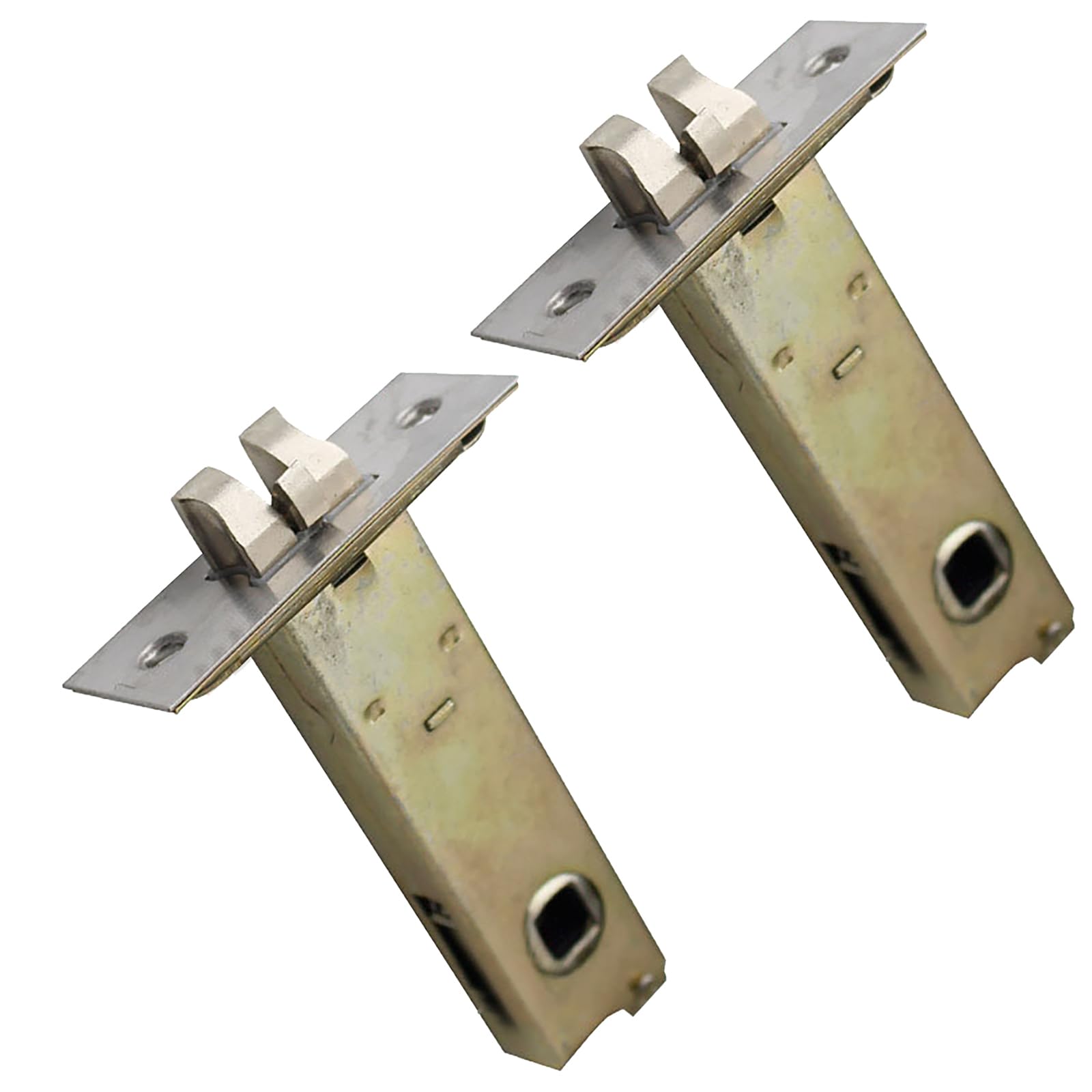 MACHSWON Tubular Latch Forked 70mm Internal Door Lock Mortice Latch Polished Door Latches & Bolts for Sprung Lever Door Handles 2Pcs