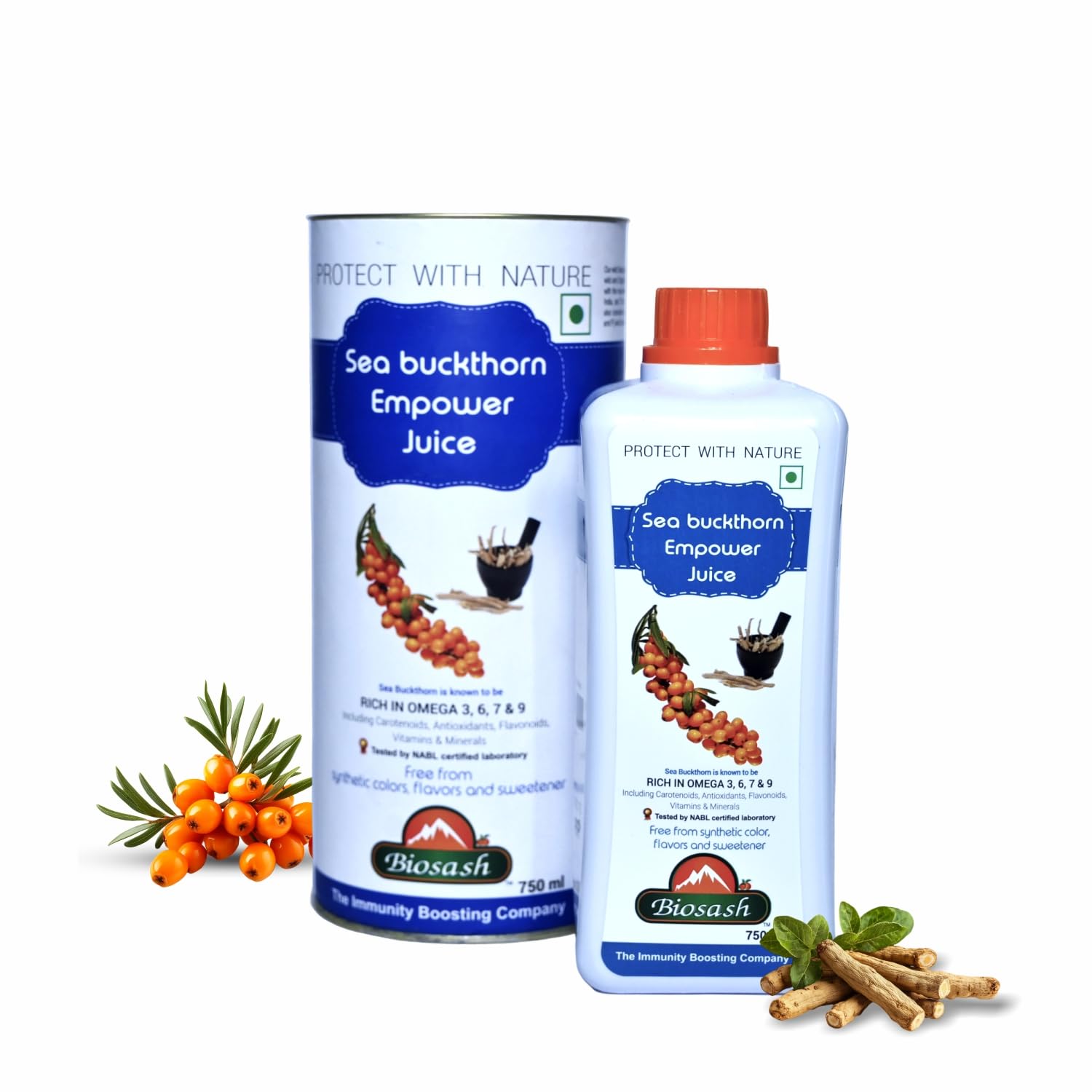 Biosash Sea Buckthorn Berry Juice 250 ml – Organic Himalayan Blend with Ashwagandha Shatavari Safed Musli | Omega 3 6 7 9 Rich Plant‑Based Herbal Juice | Natural Drink for Energy, Antioxidants, Vitality & Wellness-image-40