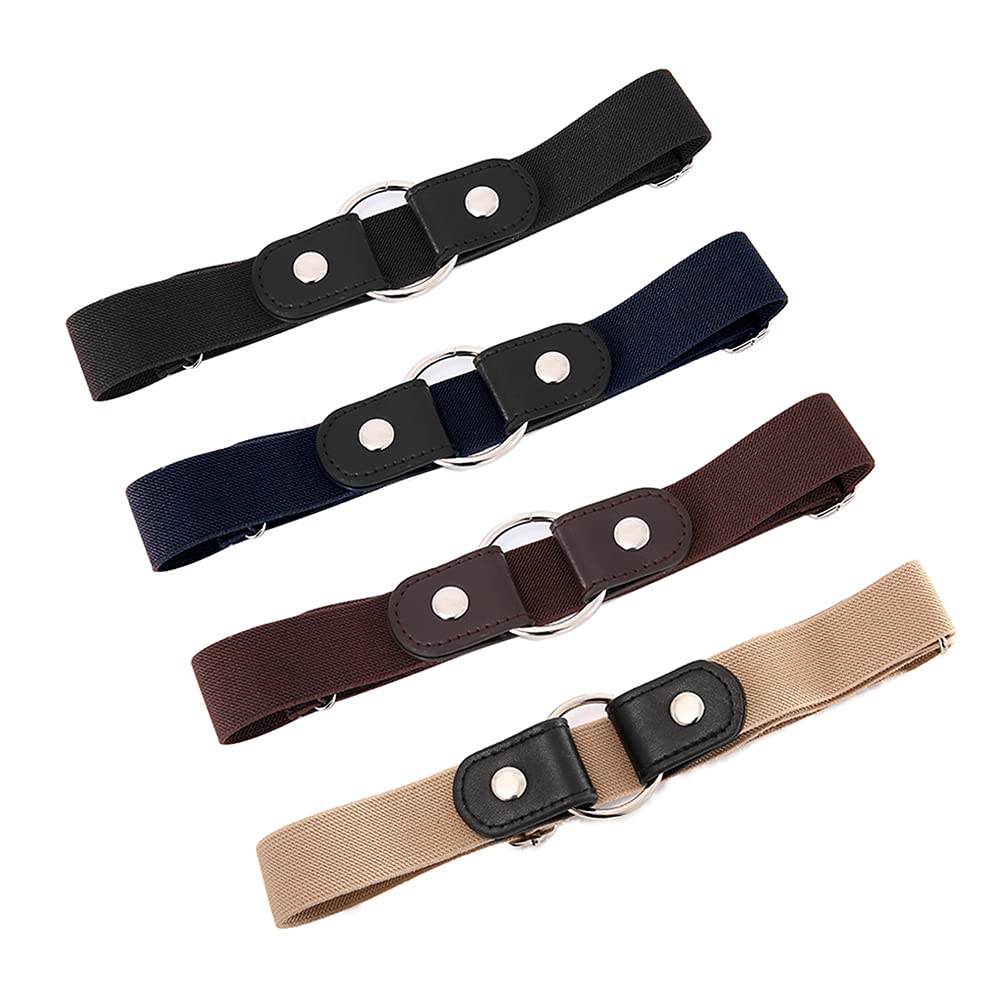 DMBUUW No Buckle Belt Without Buckle Women Belt Elastic belt Elasticity Free Adjustable Ladies Invisible Elastic for Women/Men Buckle Free Stretch Belt for Jeans Pants Dresses Uniforms