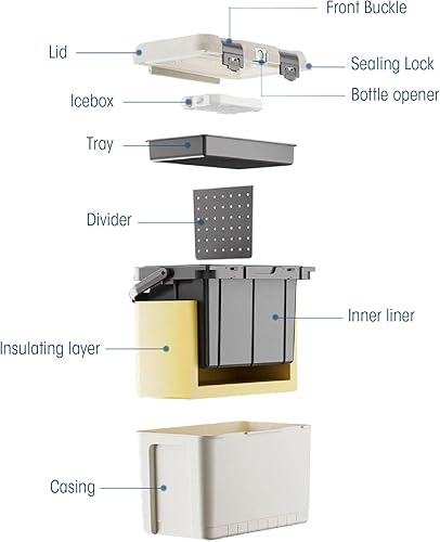 Miniatura 5 de Enfriador de camping aislado de 6 litros, caja portátil de hielo duro, enfriadores de automóvil, retención de hielo, enfriador duro para mantener el
