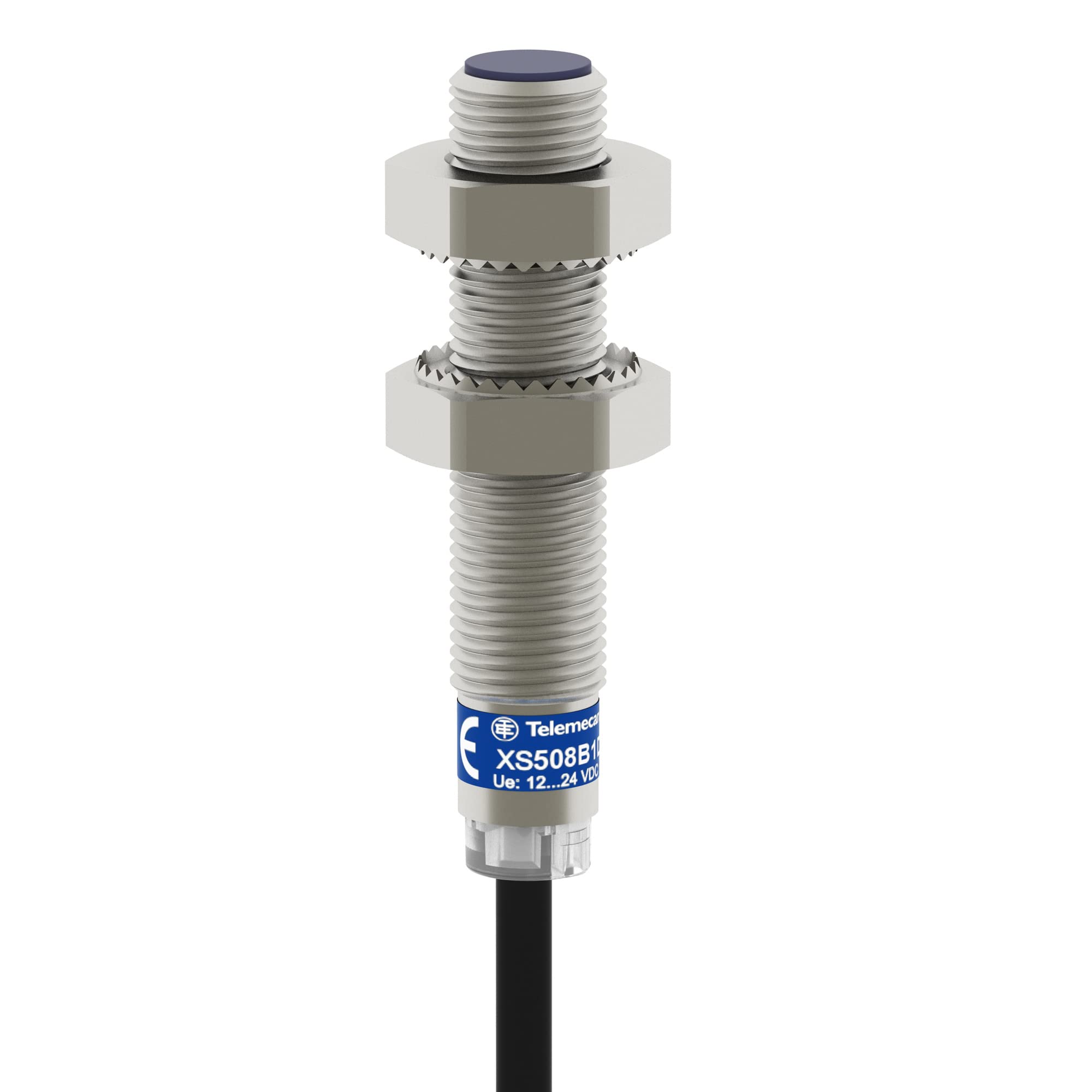 Schneider XS508B1PAL2 XS5 indukcyjny przełącznik zbliżeniowy M8, L33 mm, Edels, Sn 1,5 mm, 12-24 V DC, kabel, 2 m