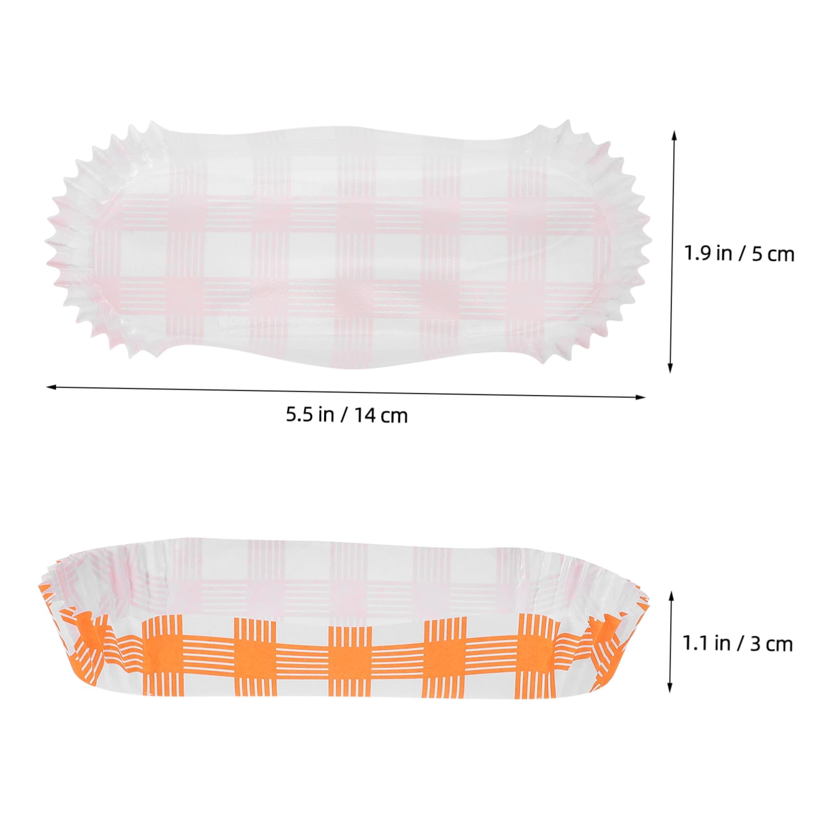 Unomor 100 Pcs Fried Food Tray Grease Hot Dog Holder Stylish Snack Container for Parties Festivals and Takeout Lightweight and Leak Resistant Design