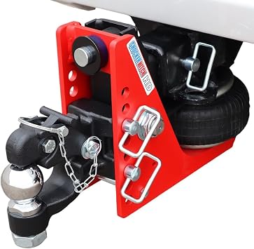 Shocker HD Air Channel Pintle & Ball Hitch 8-Ton, Fits 2-1/2"Hitch Has 2-5/16"Ball