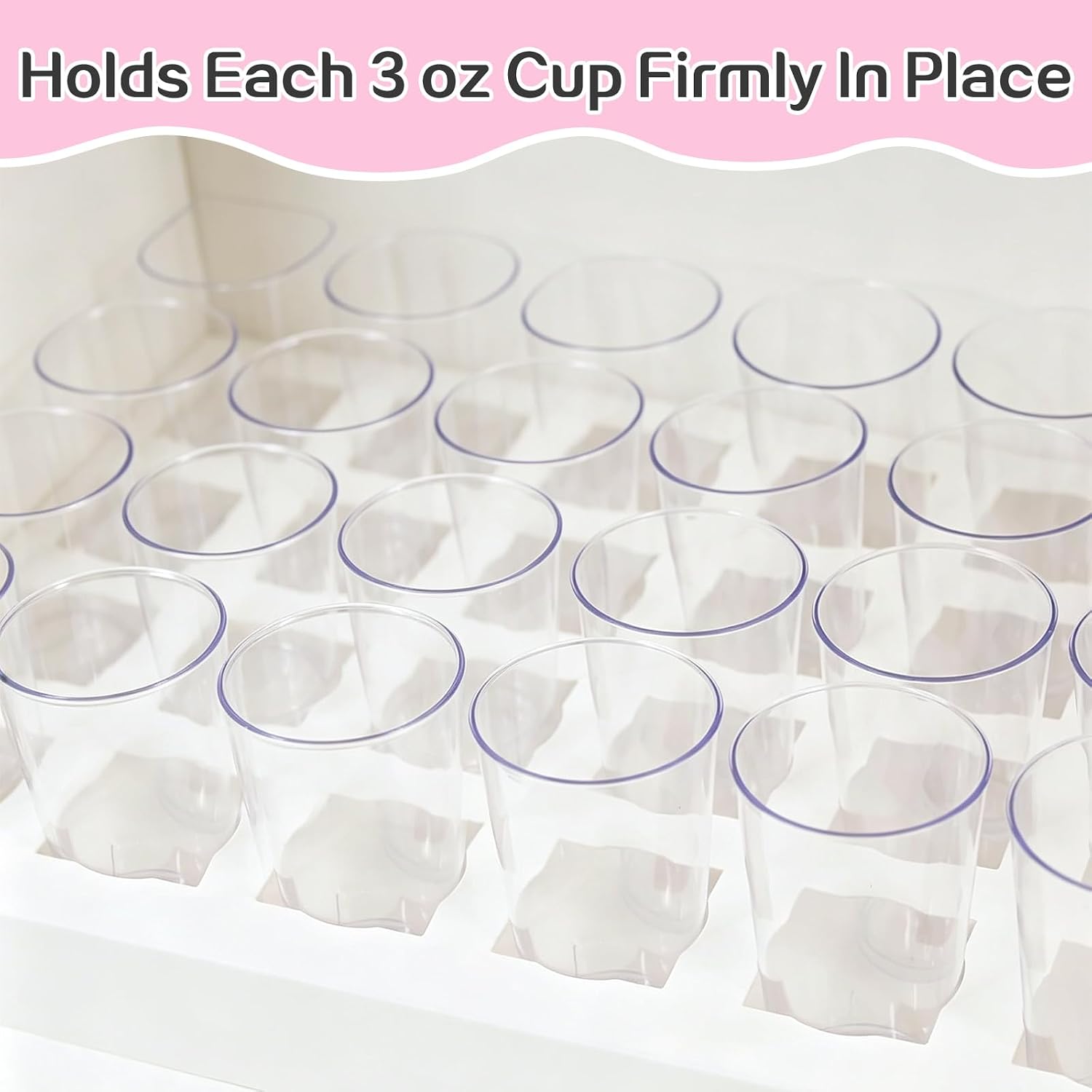 8 Pack Dessert Shooter Boxes for 24 Count 3 oz Dessert Shooters, Food Safe Pudding Cups Carrier Storage Containers with Window and Inserts for Events, Weddings & Home Use