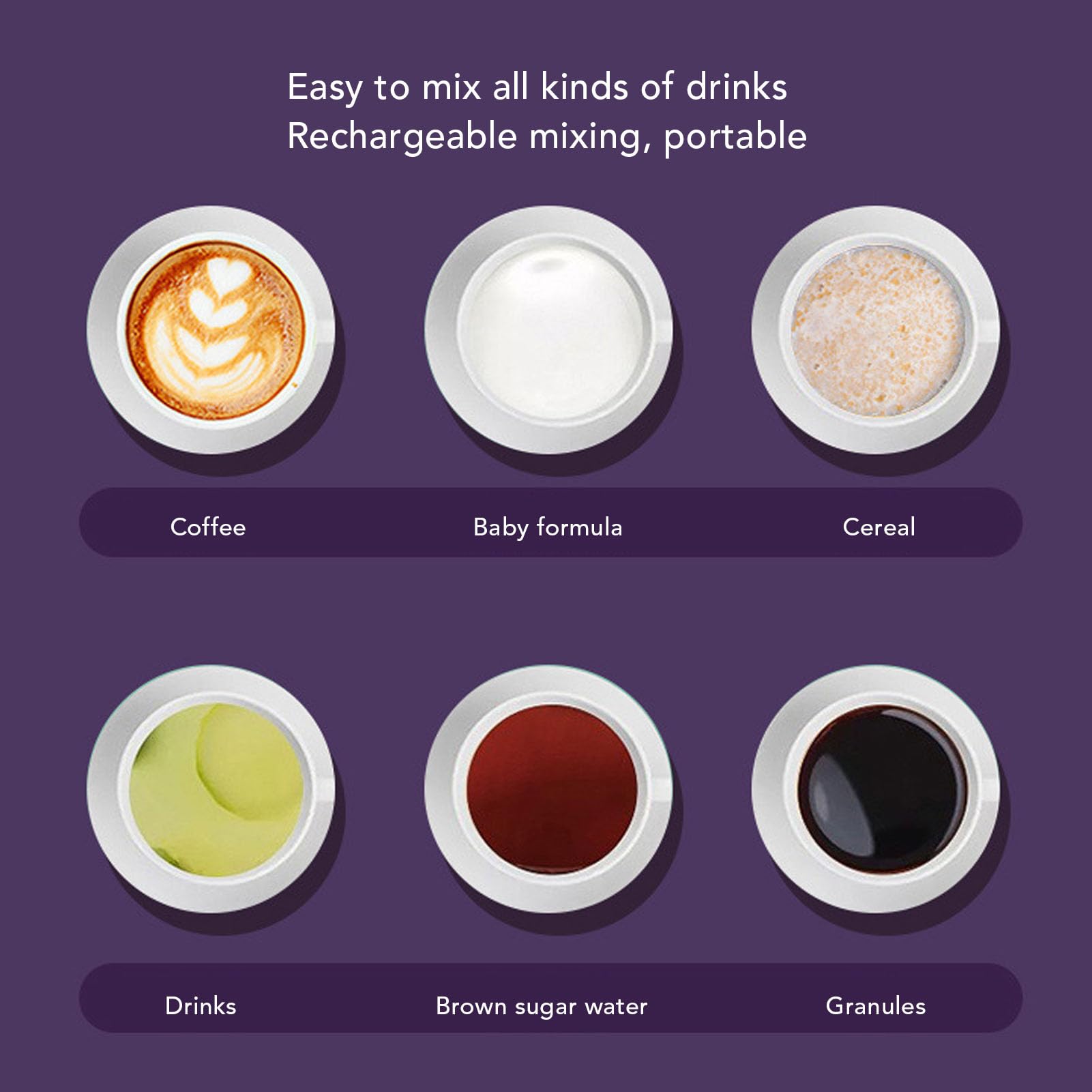 Zelfroerende Mok, Oplaadbare Automatische Koffiemok, 12oz Zelfroerende Koffiekop, Draadloze Zelfmengbeker, Elektrische Verwarmingskop met 6 Temperaturen, 6000 MAh, voor op Reis