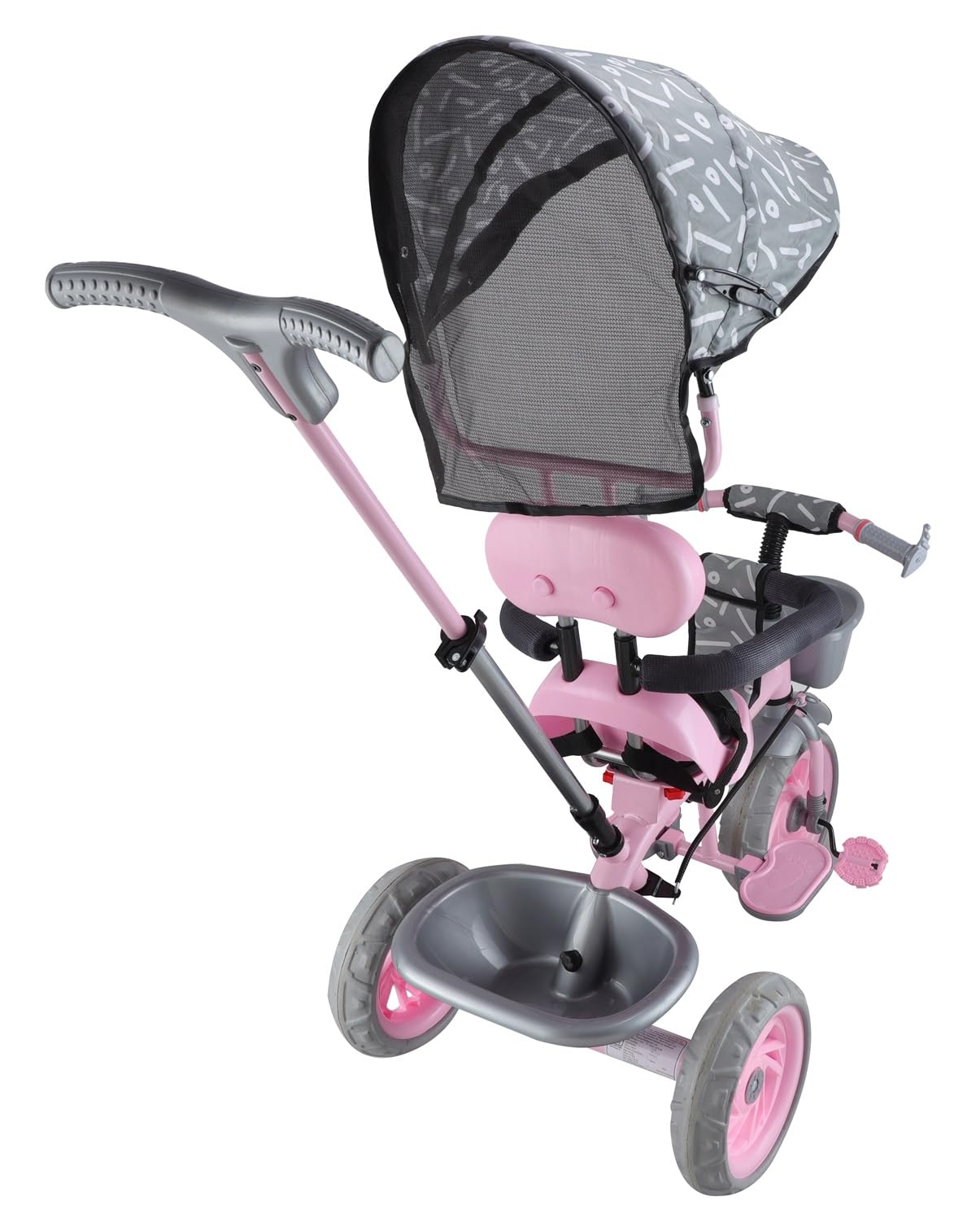 Toyzoy Cotton Candy Pro Max Kids|Baby Trike|Tricycle with Cushioned Seat & Storage Basket for Kids|Boys|Girls Age Group 2+ Years (Pink) 3