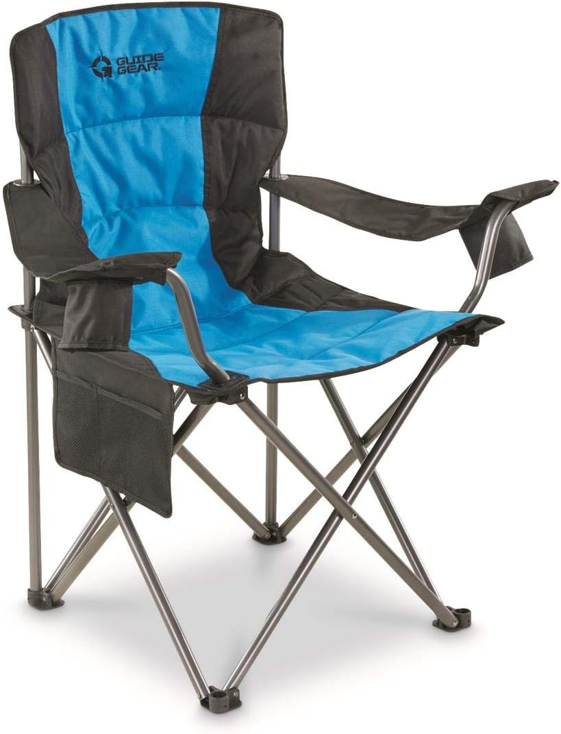 Guide Gear Oversized King Camp Chair, 500 lb. Capacity, Blue, Blue