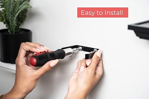 Miniatura 6 de Ninefold Design Estante de pared pequeño  6 x 4 pulgadas  Mini estantes decorativos  Estante esquinero pequeño montado en la pared para baño, sala