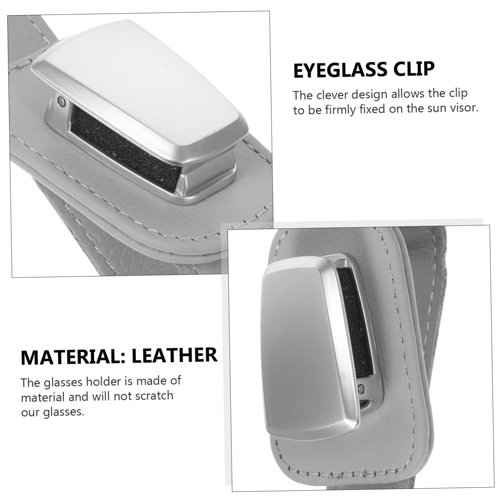 CALLARON 3piezas Clip para Gafas De Coche Soporte Práctico para Visera Instalación Sencilla Obstrucción De Vista Compatible La Mayoría De Vehículos Color Negro