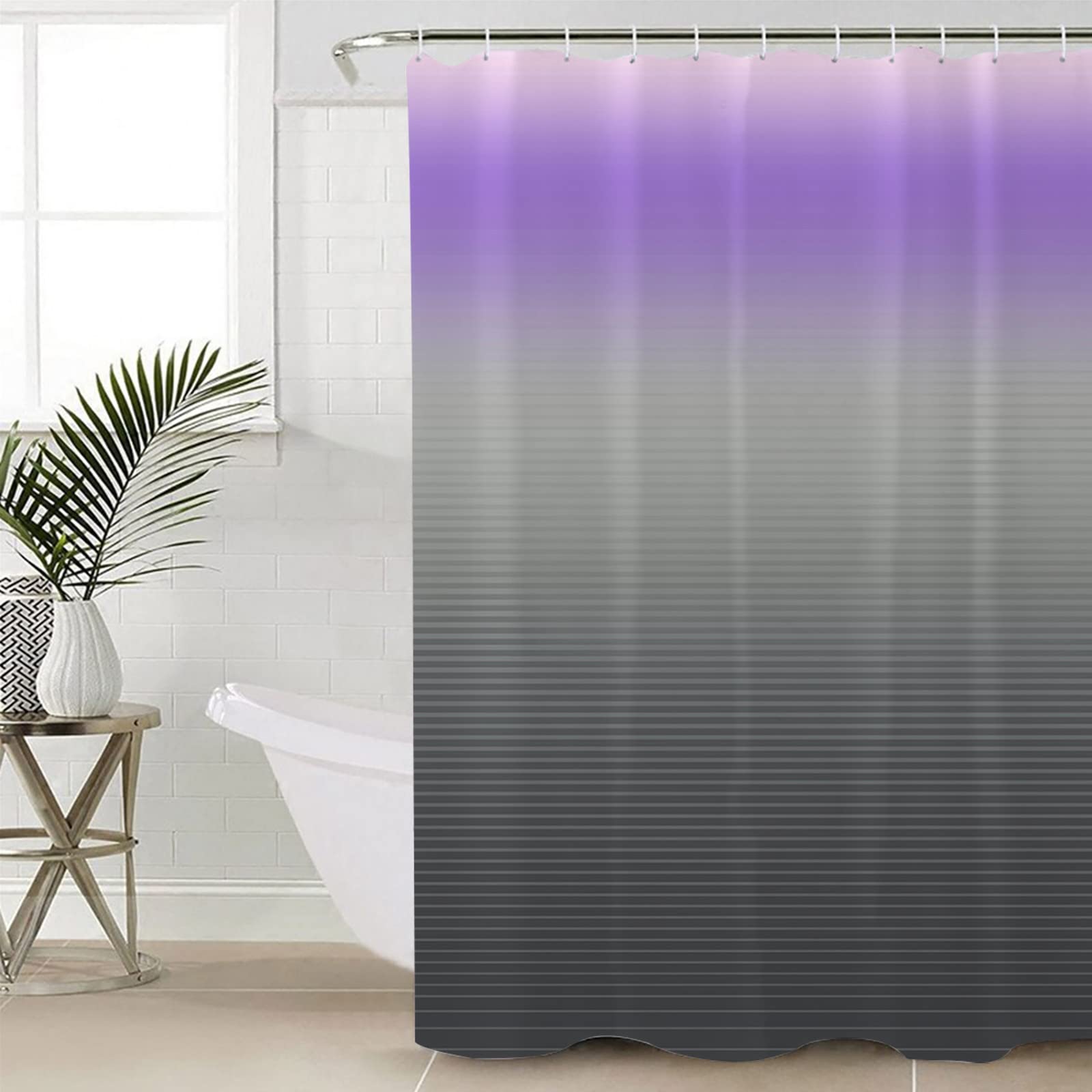 Juego De 4 Cortinas De Ducha De Color Morado Con Grano De, image size:1600x1600