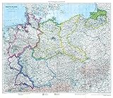  Historische Karte: Deutschland mit Besatzungszonen - 1. September 1945 (plano): - Deutschland nach dem 2. Weltkrieg -