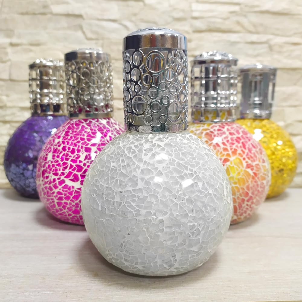 Pack Ahorro Lámpara Catalítica Mosaico Blanco + Fragancia Aroma Cotton Clean 500ml. Elimina malos olores e impurezas, perfuma y limpia.
