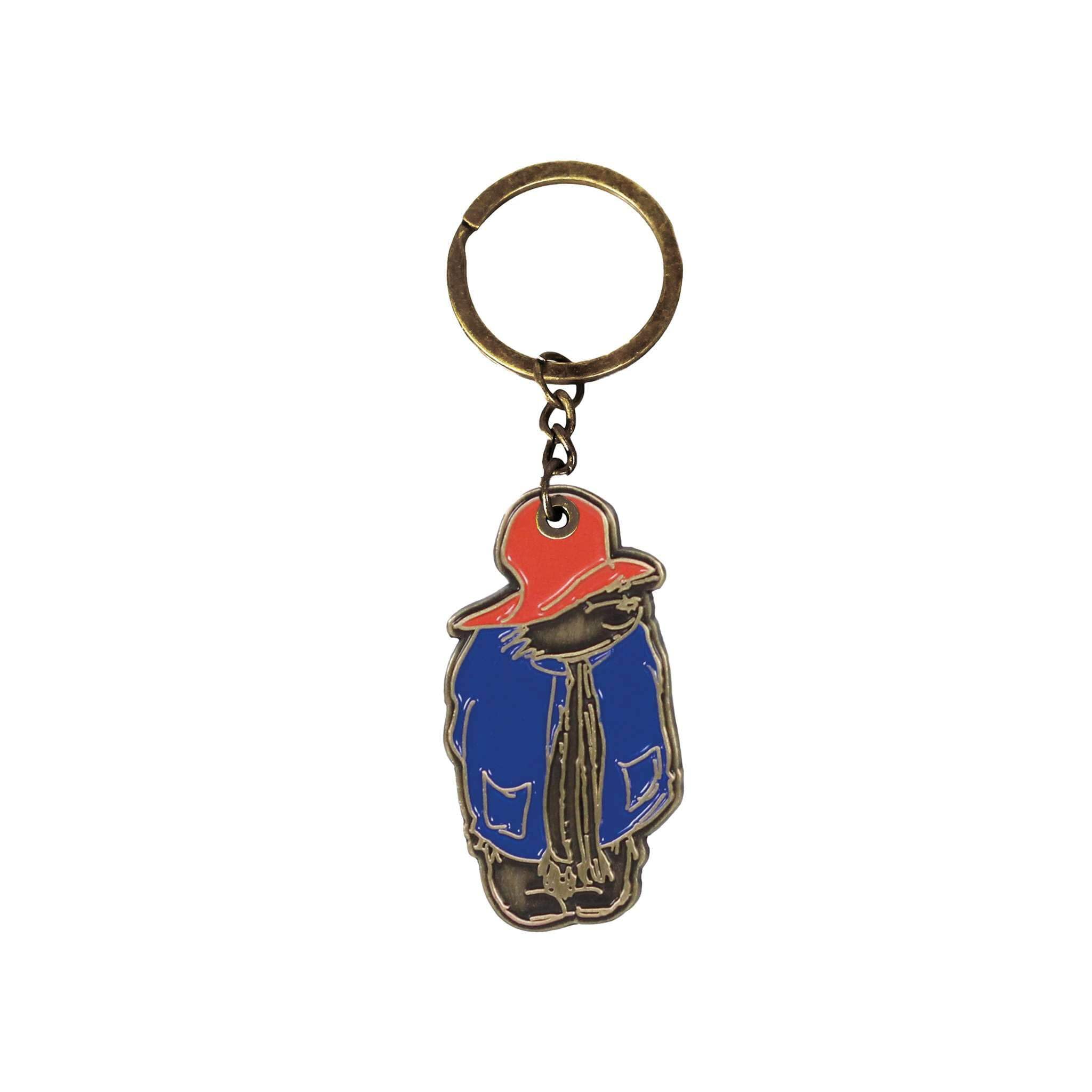 Half Moon Bay | Paddington Bear | Full Body Shaped Metal Keyring | Blue Duffle Coat & Red Hat Keychain Bag Charm | Official Merchandise | Heartwarming British Novelty Gift for Children