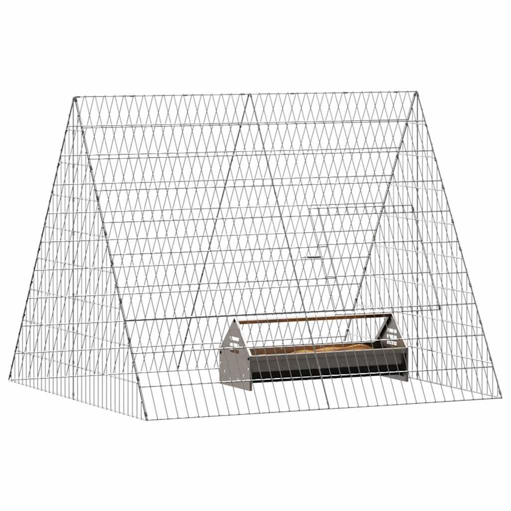 Hühnerkäfig Silber 110 x 100 x 85 cm Stahl verzinkt Outdoor Kaninchen Tiere Hühnerstall Hühnerstall für Hühner und andere Kleintiere