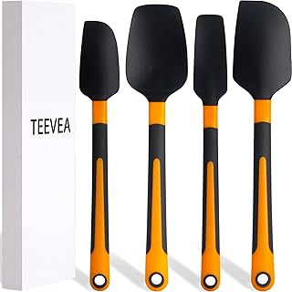 TEEVEA Silicone Spatula Set Rubber Jar Spoon ...,