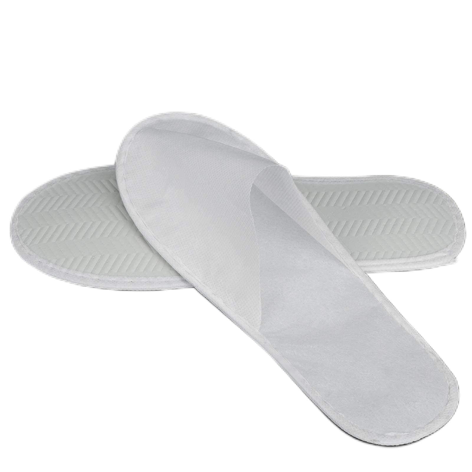 KENANLAN 50 paia di pantofole per ospiti, spessore 3 mm, portatili, antiscivolo, con dita chiuse, per hotel, viaggi, casa