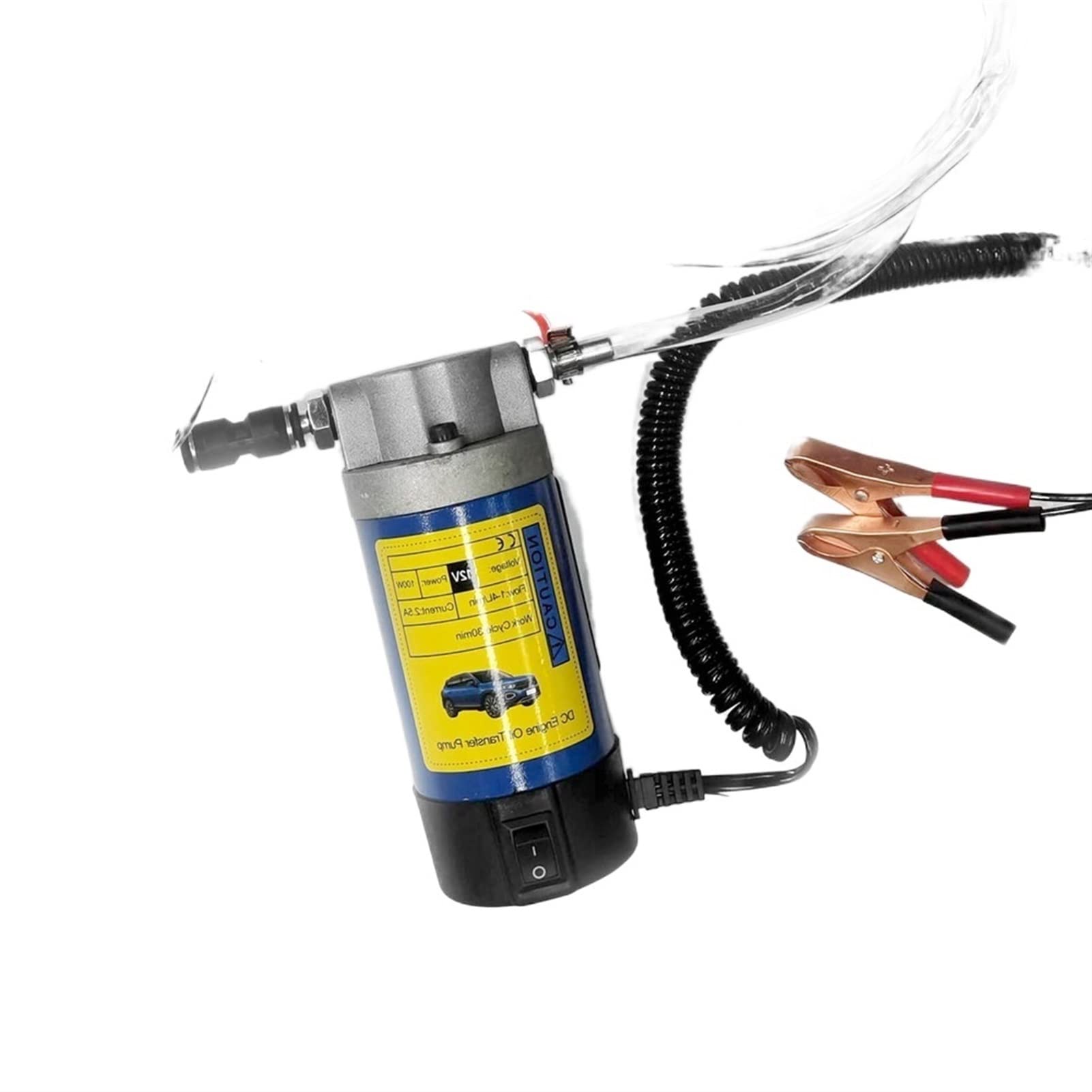 Mini Bomba pequeña Bomba for bombear Aceite Bomba eléctrica 12 V 100W Transferencia de Aceite portátil Extractor de la Bomba de succión de Fluido Herramienta de sifón for la Bote del m