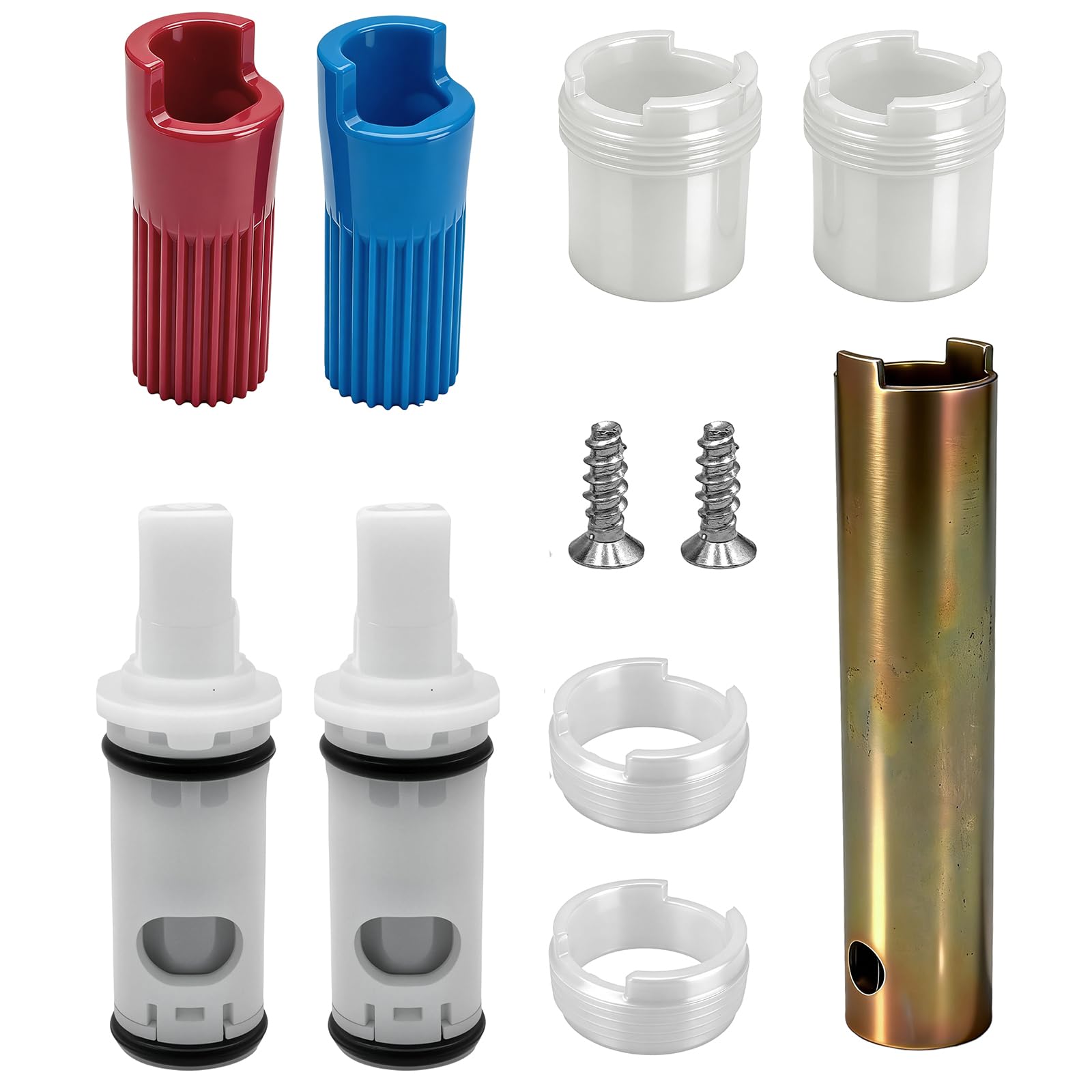 Photo 1 of 1224 Cartridge, 97479 Stem Extension Kit, 14272 Retainer Removal Tool, Faucet Repair Kit compatible with Moen Two Handle Faucets