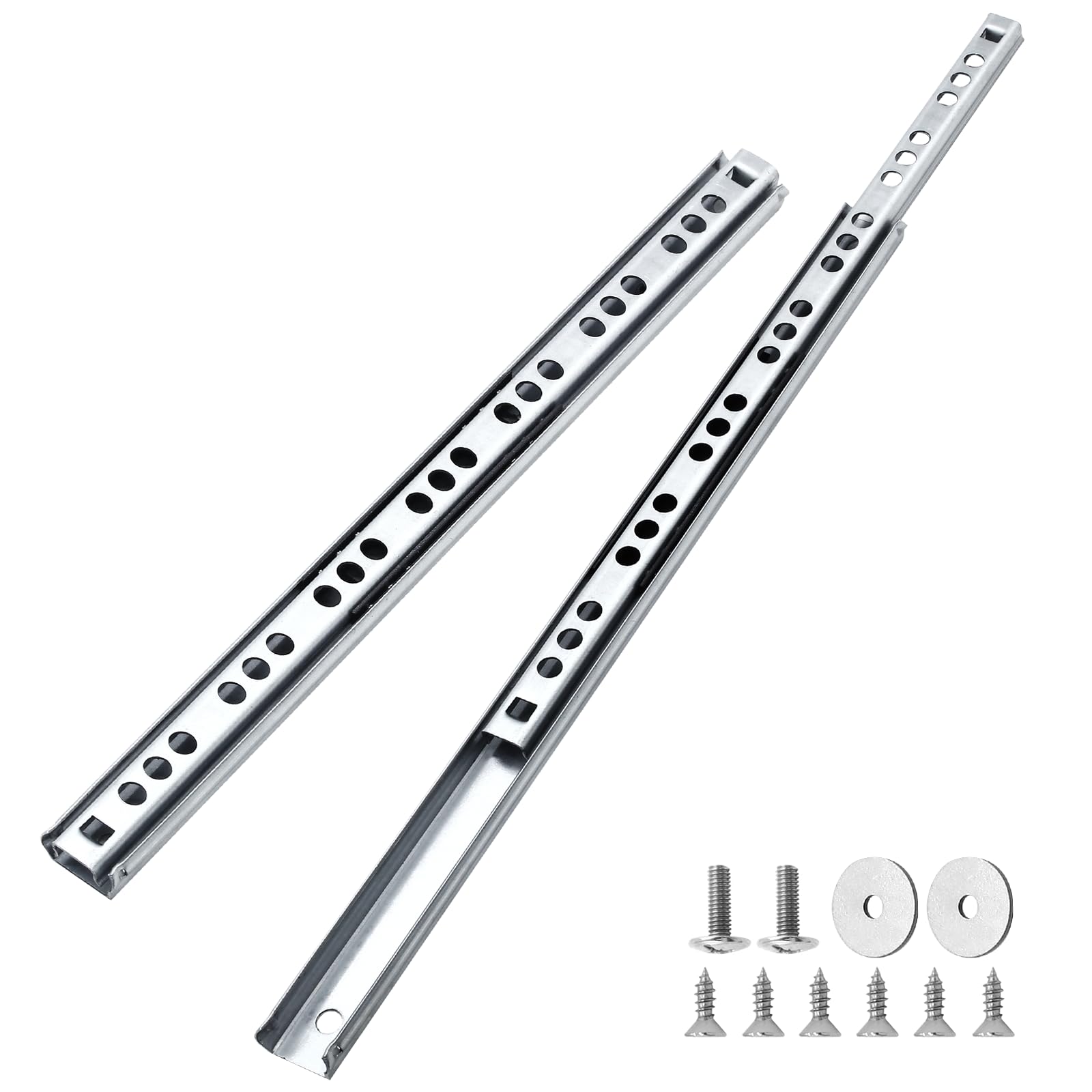 Smith & Locke Zinc-Plated High Quality Metal Drawer Runners 246mm 2 Pack