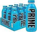 PRIME Hydration Blue Raspberry | Sports Drink | Electrolyte Enhanced for Ultimate Hydration | 250mg BCAAs | B Vitamins | Antioxidants | 720mg Electrolytes | 10.5% Coconut Water | 500mL Bottle |12 Pack