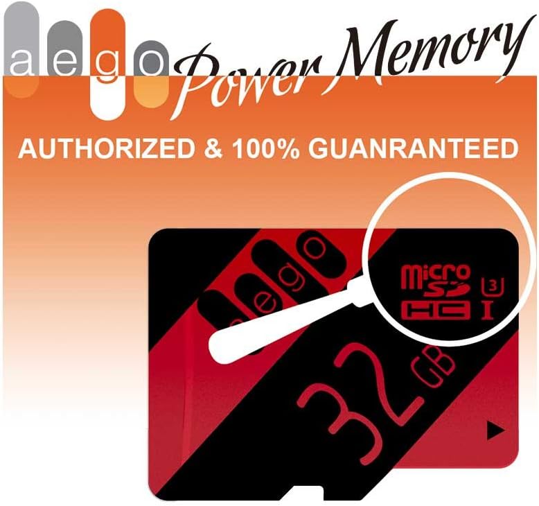AEGO 32GB Memory Card U3 MicroSDHC Card High Speed Class 10 Micro sd Memory Cards for Dash Cam/Nikon/Camera with Adapter (U3 32GB