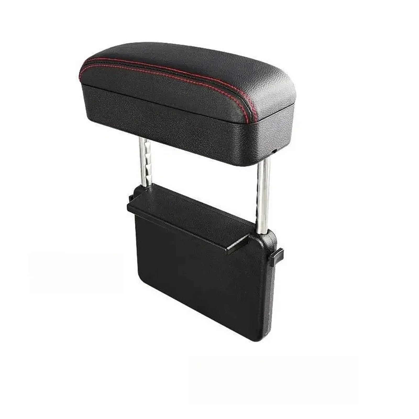 CGBWMB Arm Rest for Car Universal Car Armrest Box Elbow Support Adjustable Center Console Seat Gap Organizer Rest Armrest Box(Black Red Line)