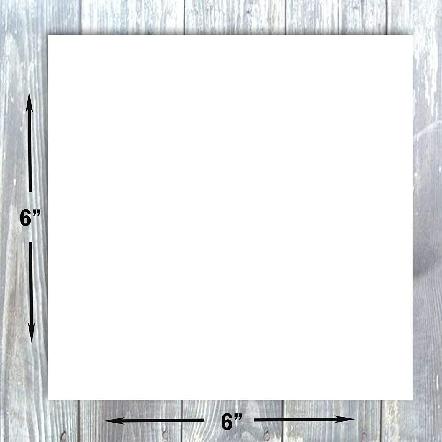 Hamilco 6x6 White Scrapbook Cardstock Paper 65lb Cover 100 Pack
