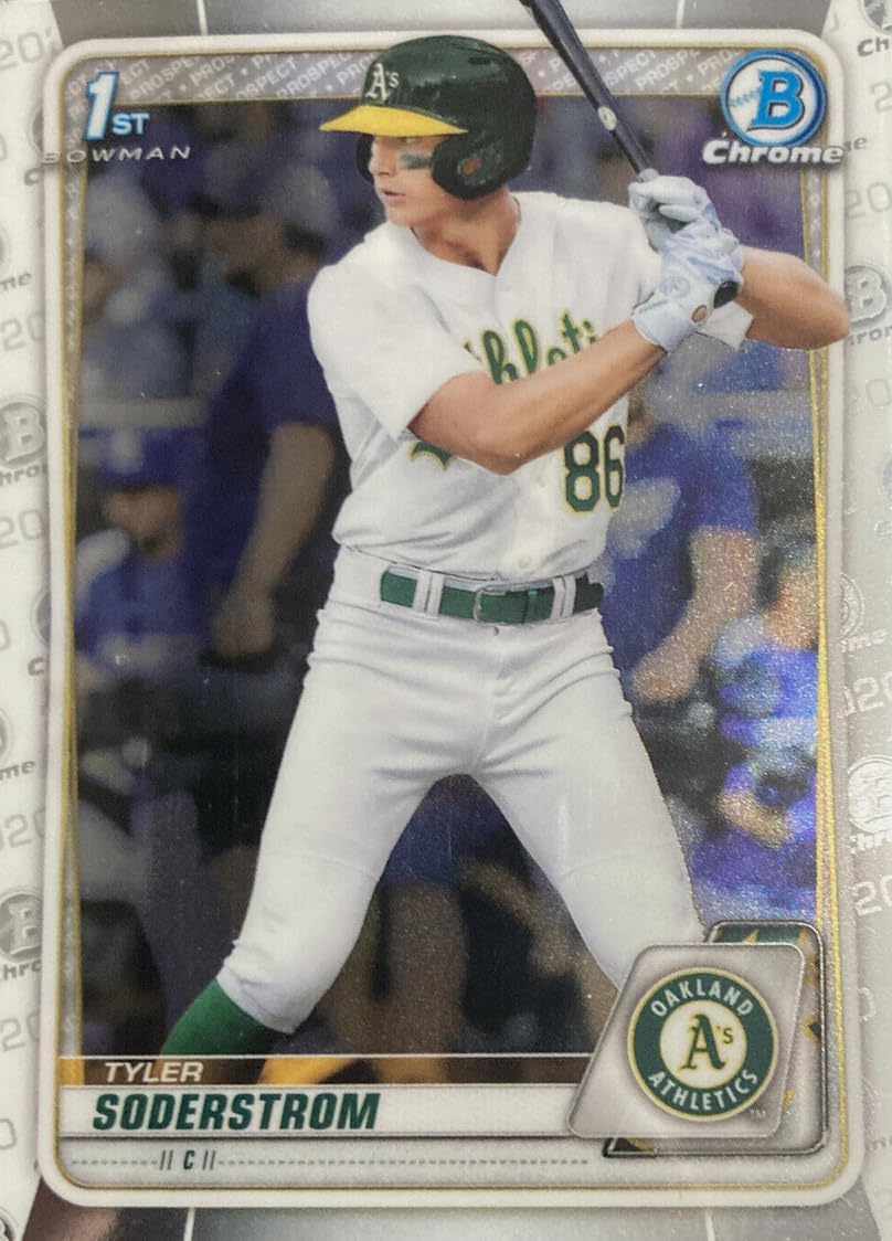 2020 Topps Bowman Draft Tyler Soderstrom #BDC119 Chrome Oakland Athletics Rookie RC Baseball Card