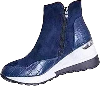Zapatos deportivos para mujer, para ocio, con talón, boca profunda, talla grande, botas altas