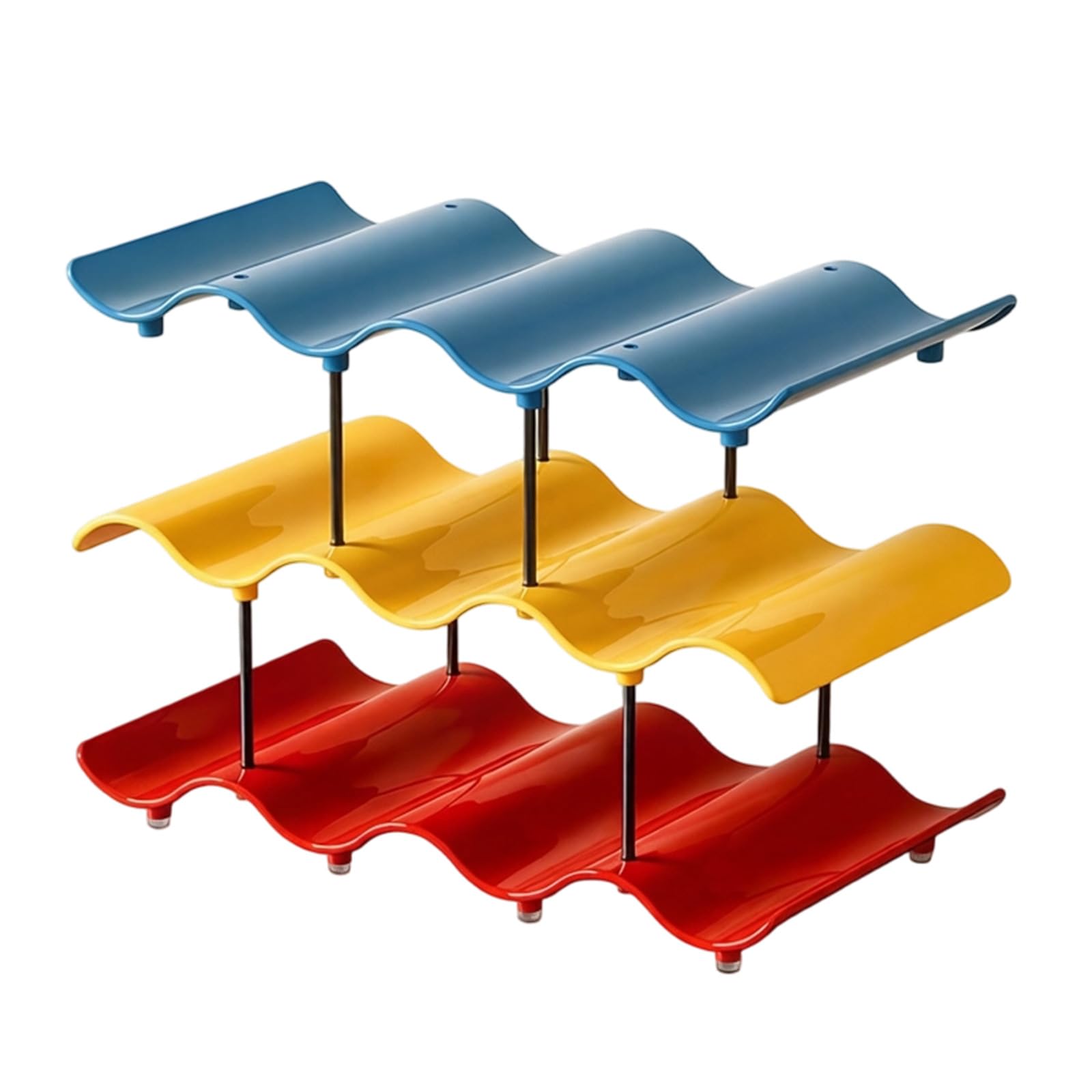 XuQiZZpp Clear Desktop Cup Organizers With Stackable Layers And Sturdy Construction For Efficient Mess Control