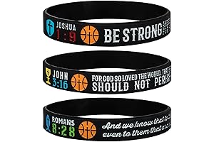 Power of Faith Basketball Bible Silicone Bracelets