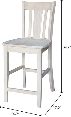 Miniatura 127 de International Concepts San Remo Taburete alto de bar, gris pardo lavado gris topo lavado,Espresso,Marrón,Beige,Negro -,Hickory/piedra