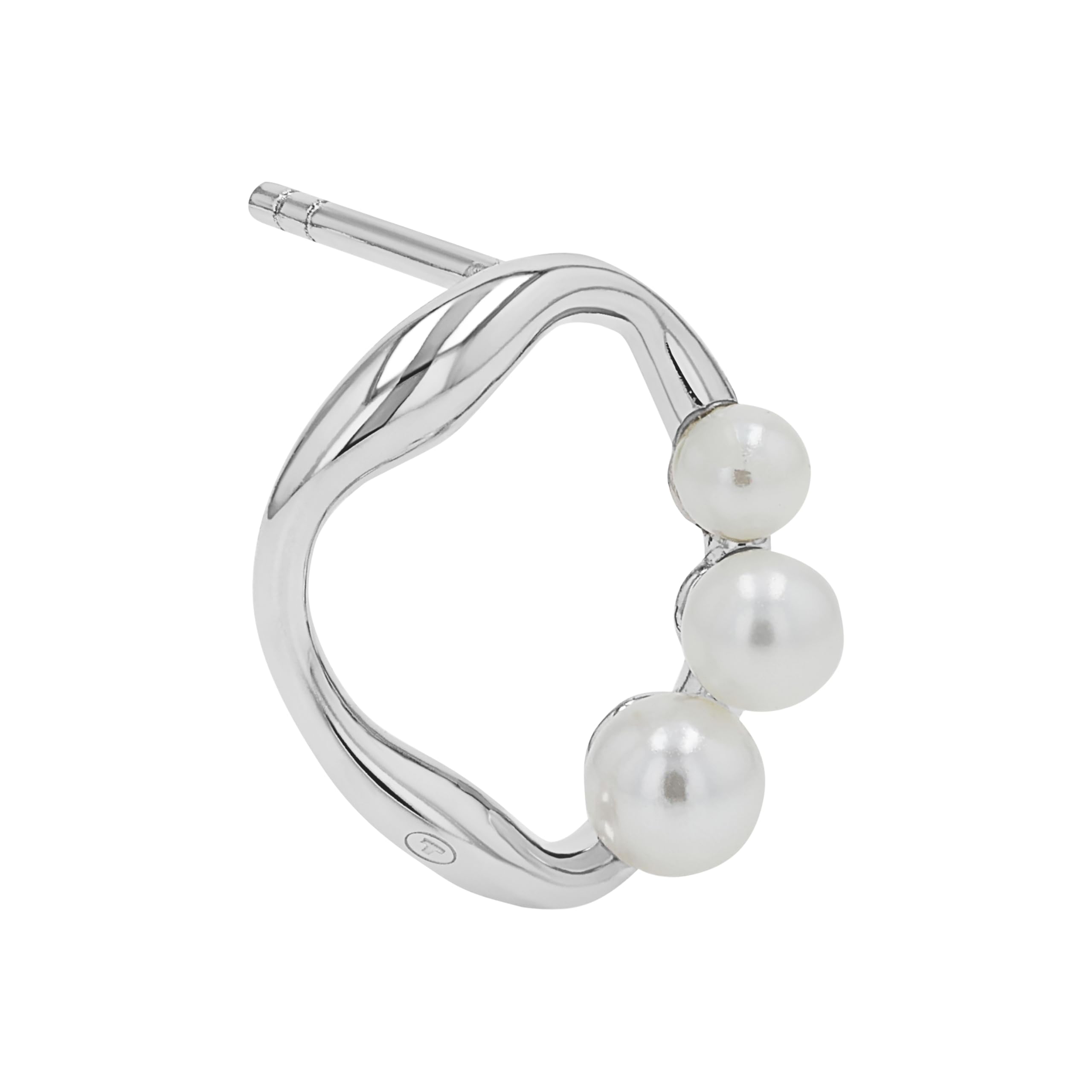 Tom Tailor Ohrstecker für Damen, Sterling Silber 925, mit Süßwasserzuchtperle, 15 mm, silber, Geschenkidee, Ohrschmuck, Damenschmuck, 2100555
