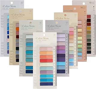 1600 PCS Index Sticky Notes Tabs, Writable Page Sticky Notes, Colorful Tabs Page Markers, Morandi Aesthetic Sticky Tabs for Annotating Books Reading Notes Classify Page Marking(1600)