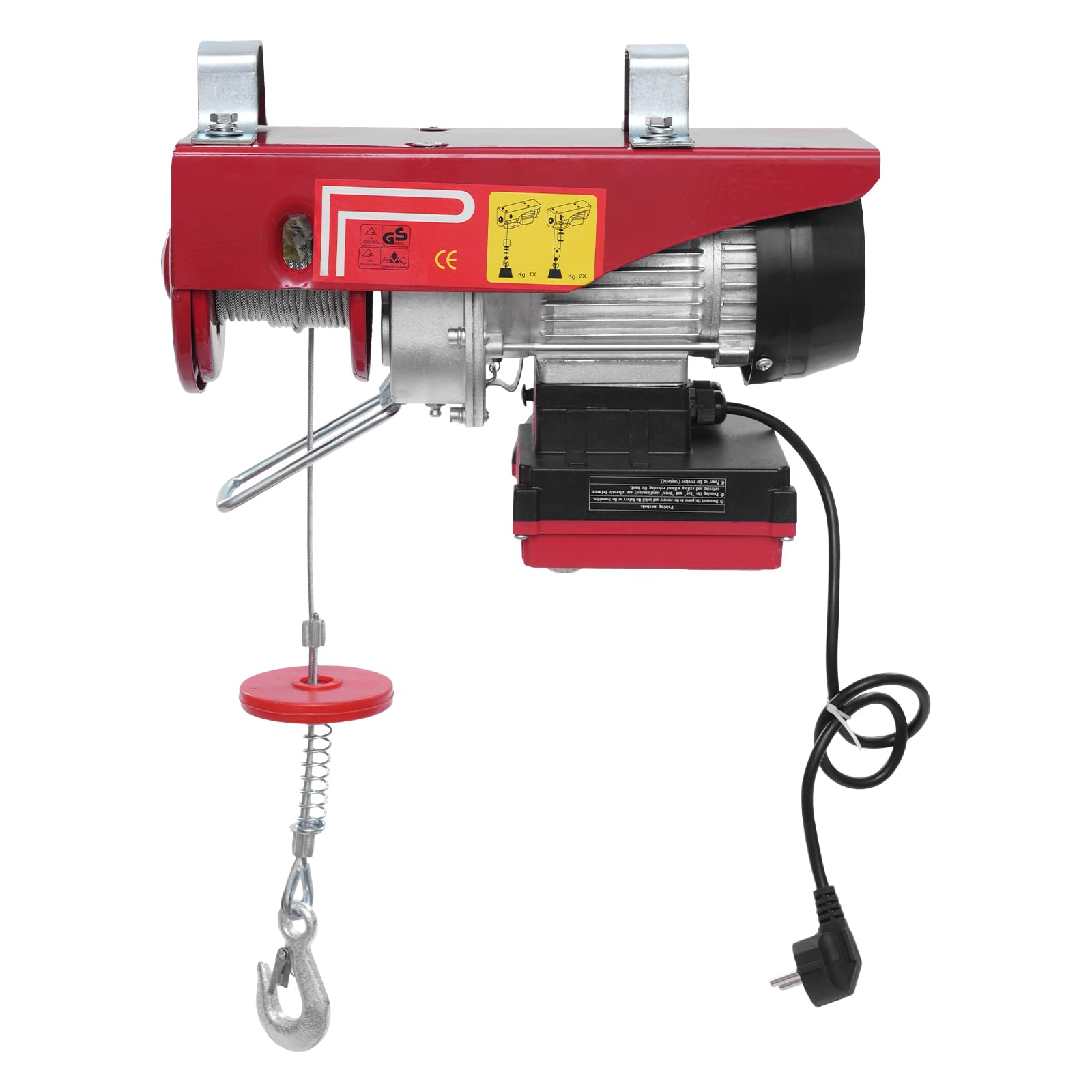 Argano elettrico & braccio girevole con paranco, 550 W paranco elettrico con altezza di sollevamento 12 m con telecomando, capacità di carico 250 kg per fabbriche, banchine, magazzini