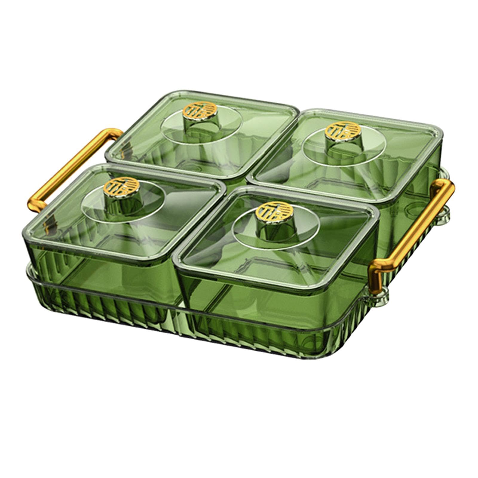 MICFENY Removable Snacks Platter Portable Dried Fruit Tray Candy Storage Box Snacks Fruit Tray Divided Serving Dishes Enduring