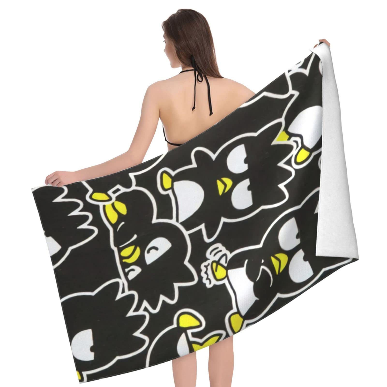 Amazon｜バッドばつ丸 アニメ超やわらかいバスタオル 抗菌防臭