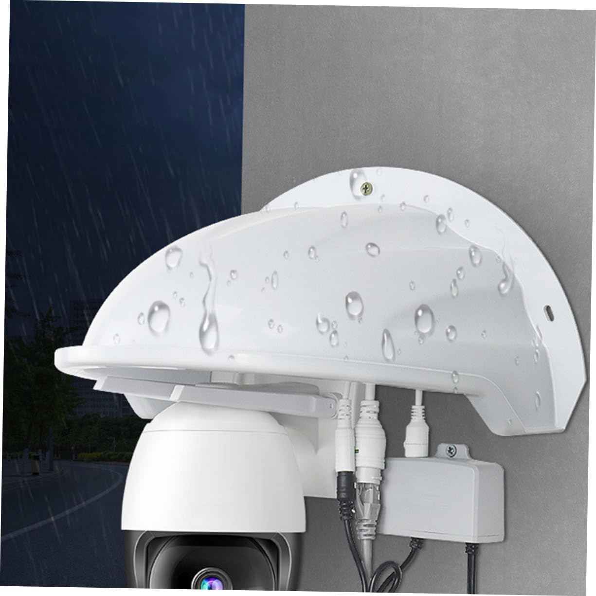 KALLORY 2pcs Camera Cover Weatherproof Outdoor Protective Case for Cameras Rainproof Cover for Home Security