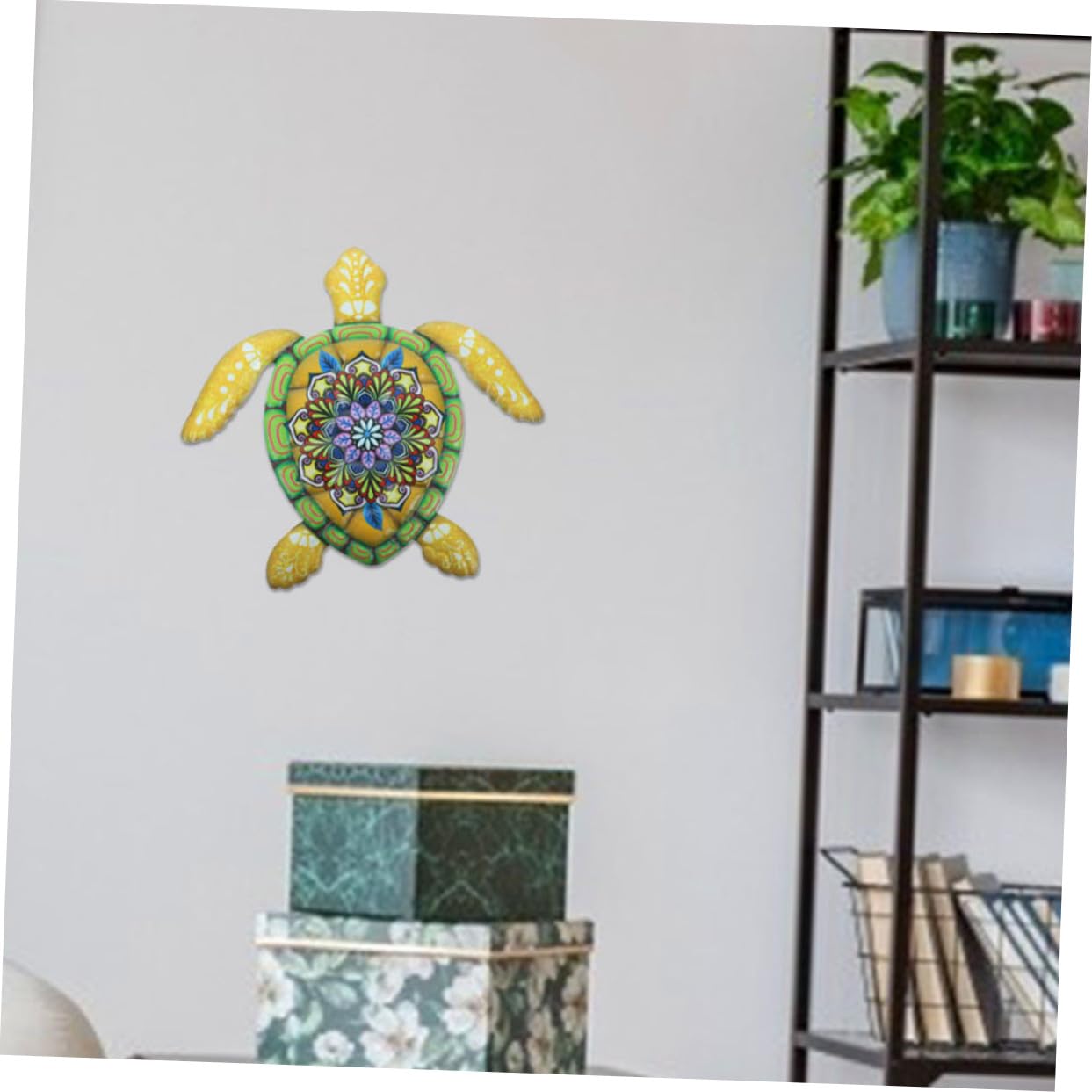 HOLIDYOYO Wandbehang Verblasst nicht Schildkrötenförmiger 2 Stück Rostbeständig aus Eisen Wandkunst und Dekorative für Garten und Wohnzimmer