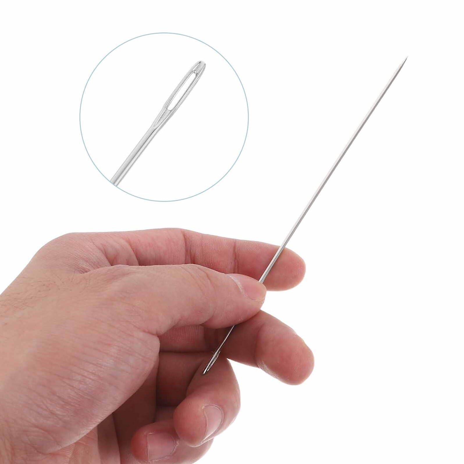 Gadpiparty Agujas de Coser a Mano de Acero Duradero 150 Piezas Ojo Grande, para Acolchado, Bordado y Fabricación de Muñecas