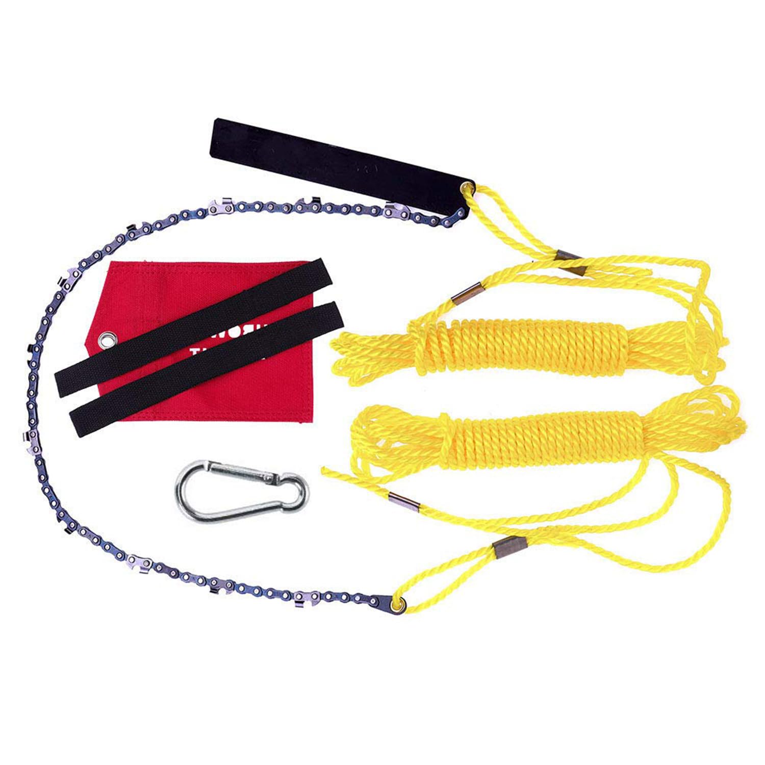 Pocket Chainsaw,24 Inch Portable Chain Saw with Handles,Compact Folding Hand Saw Tool,Rope Saw for Camping Backpacking Hiking Hunting